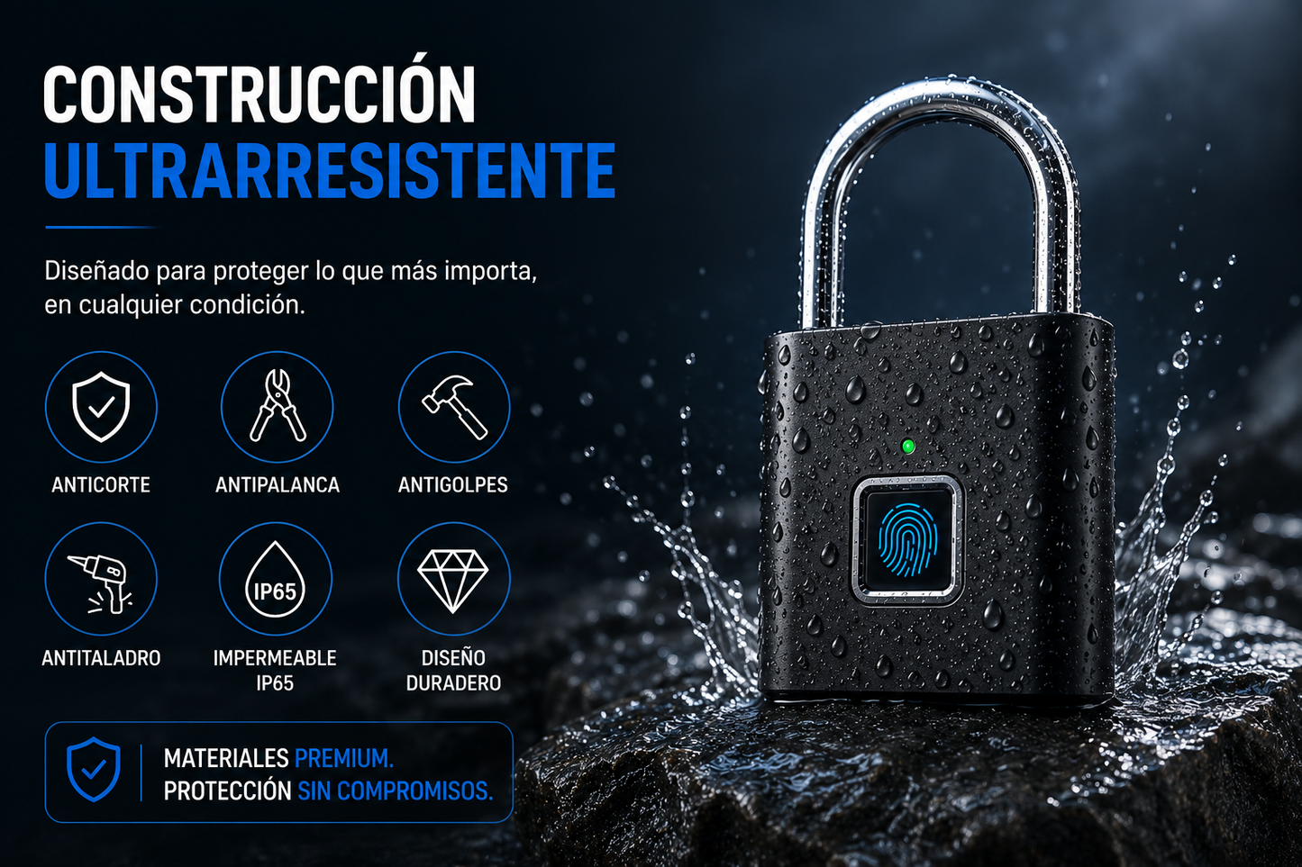 KORVIA™ Candado Inteligente con Huella